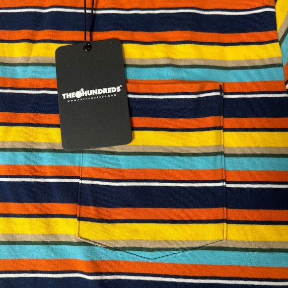 The Hundreds Men's Striped Short Sleeve 100% Cotton T-Shirt Size Small NEW - Picture 4 of 10